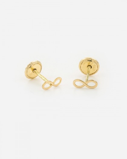 Pendientes infinito oro