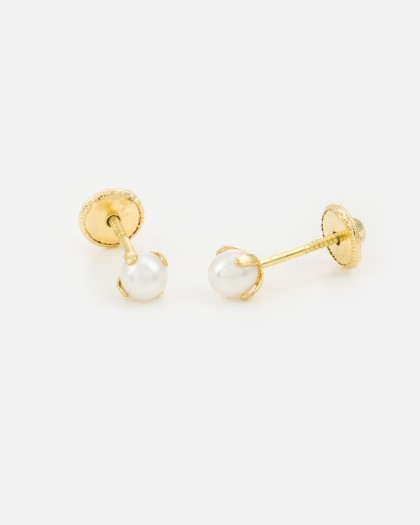 Pendientes minis perla oro