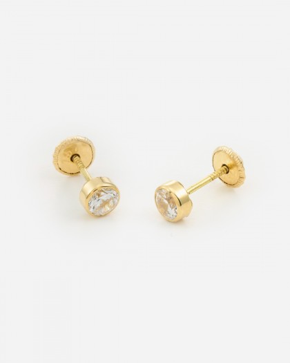 Pendientes minis circonita oro