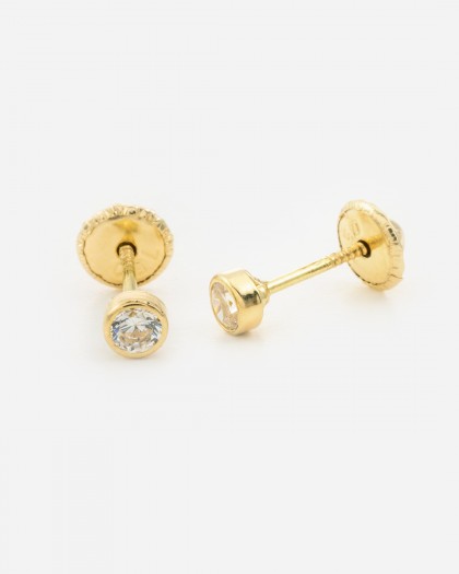 Pendientes minis circonita oro