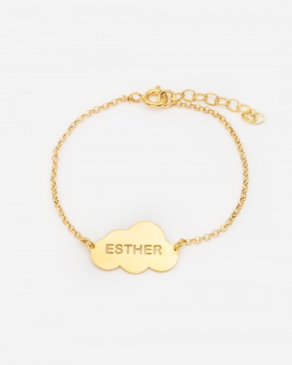 Pulsera con nombre nube Doré