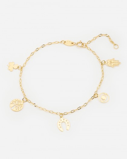 Pulsera suerte oro