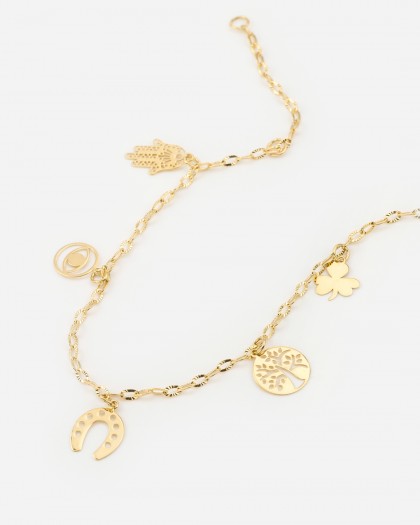 Pulsera suerte oro