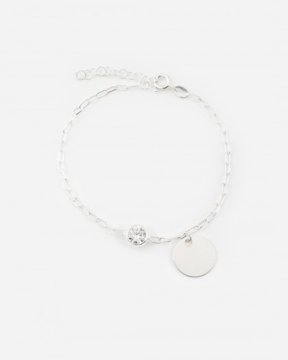 Pulsera personalizable Fiorella plata