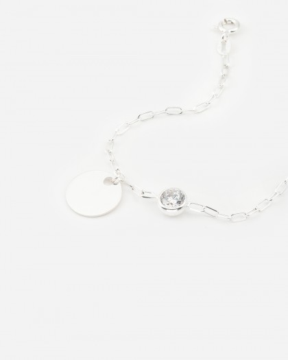 Pulsera personalizable Fiorella plata