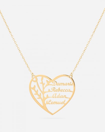 Collar con Nombre Árbol de la Vida Doré