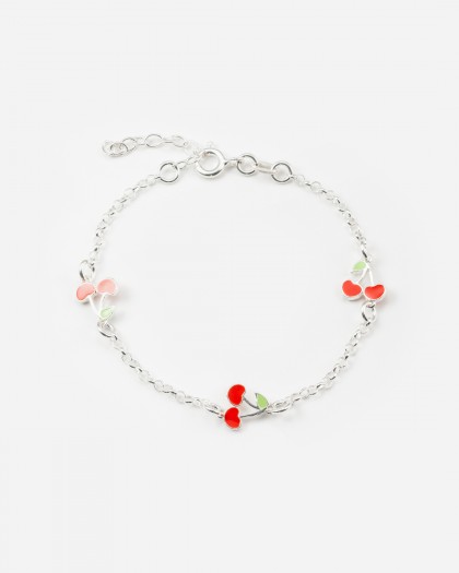 Pulsera para niña cerezas