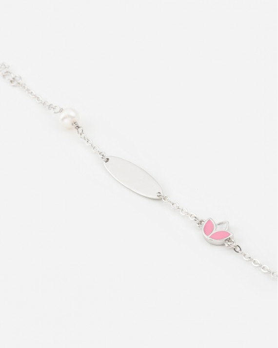 UNICORNJ Pulsera De Plata De Ley 925 Grabable Para Niñas, Niños, Baloncesto Deportivo Con Esmalte De 6.5 Pulgadas, Grabado