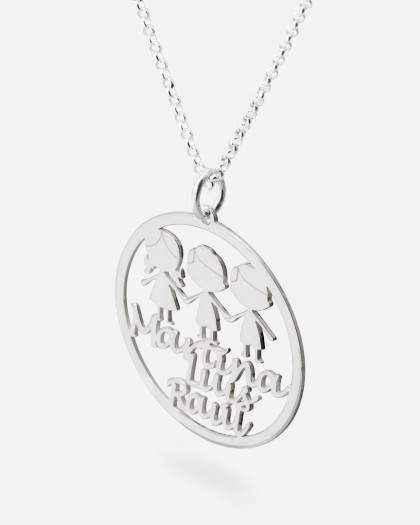 Collar con nombre garçon Plata