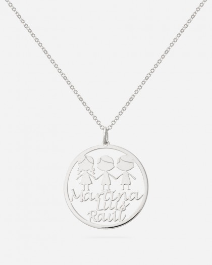 Collar con nombre garçon Plata