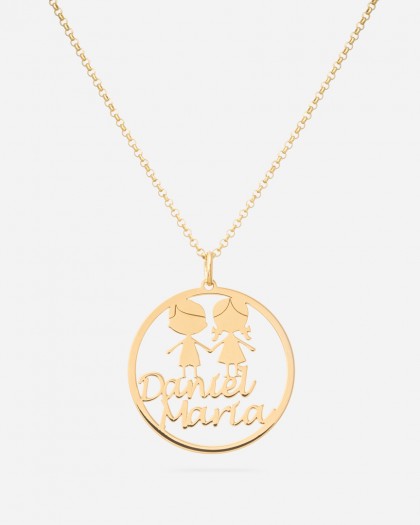 Collar con nombre garçon Doré