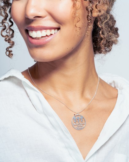 Collar con nombre garçon Plata