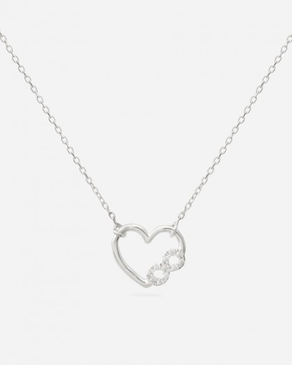 Collar Corazón Infinito Silver