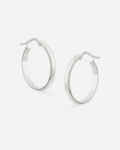 Pendientes de aro Eviana Plata