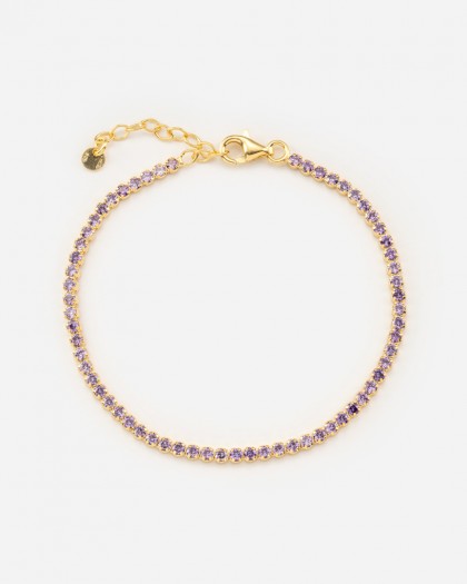 Pulsera Riviere Violet Doré