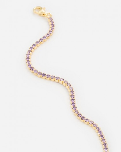 Pulsera Riviere Violet Doré