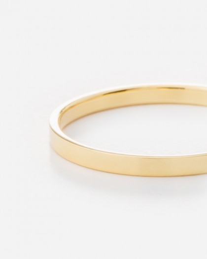 Alianza de Boda Oro Amarillo Plana 2mm
