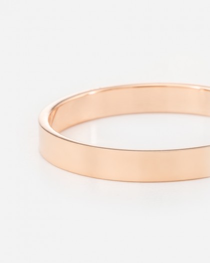Alianza de Boda Oro Rosa Plana 3mm