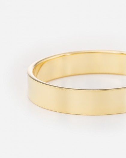 Alianza de Boda Oro Amarillo Plana 4mm