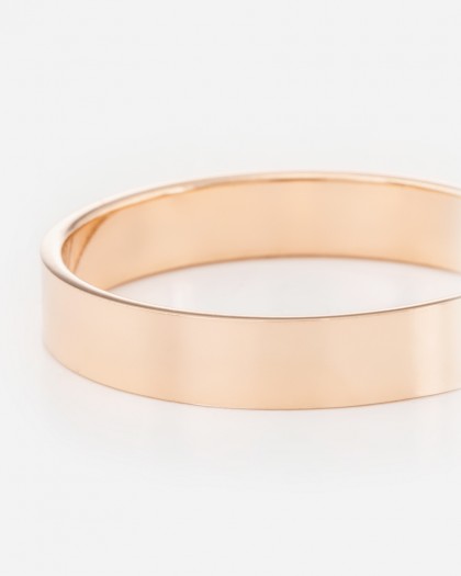 Alianza de Boda Oro Rosa Plana 4mm