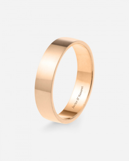 Alianza de Boda Oro rosa Plana 5mm