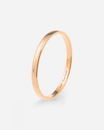 Alianza de Boda Oro rosa Media Caña 2mm