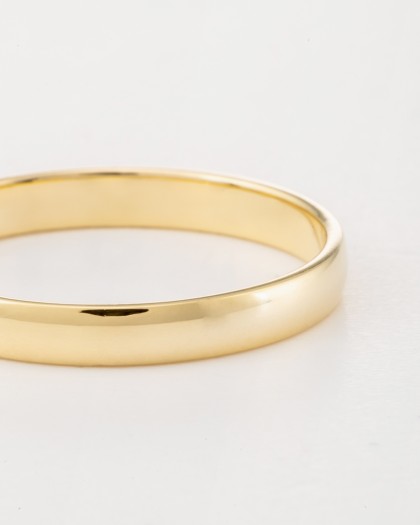 Alianza de Boda Oro Amarillo Media Caña 3mm