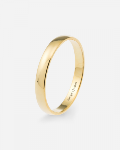Alianza de Boda Oro Amarillo Media Caña 3mm