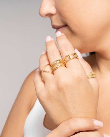 Anillo Ajustable Singular Doré