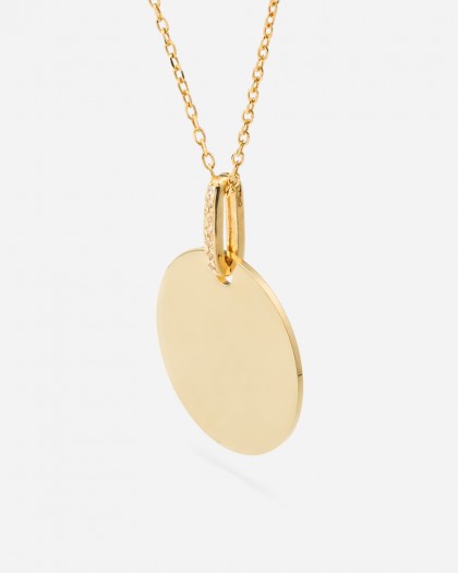 Collar Amy Medalla Disco Doré