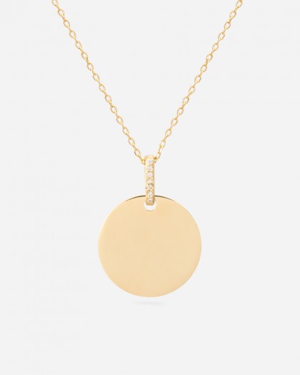 Collar Amy Medalla Disco Doré