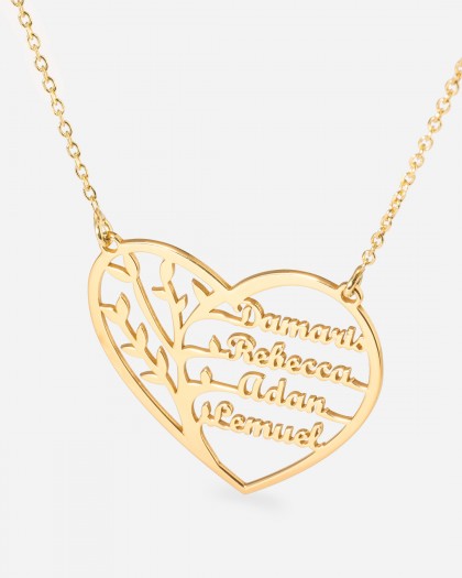 Collar con Nombre Árbol de la Vida Doré