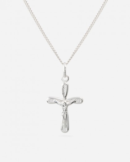 Collar con cruz Plata