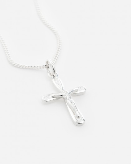 Collar con cruz Plata