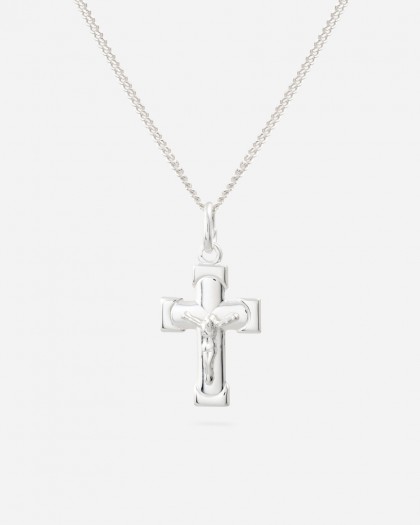 Collar con cruz Plata