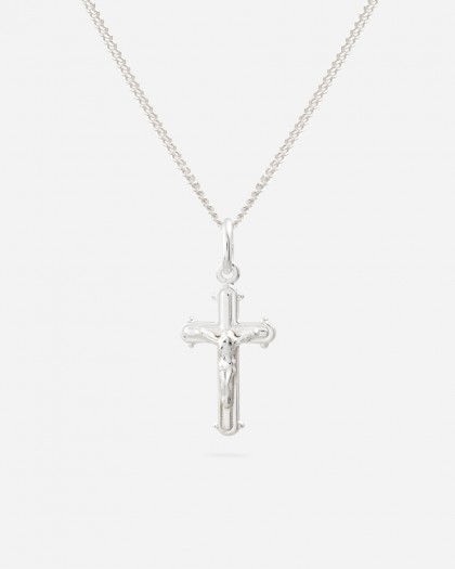 Collar con cruz Plata