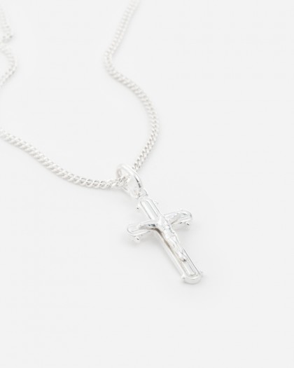 Collar con cruz Plata