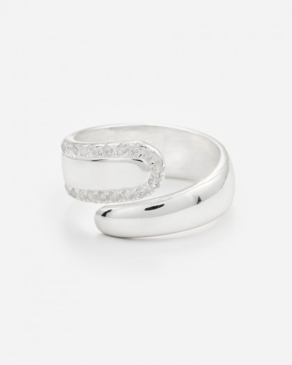 Anillo cruzado plata