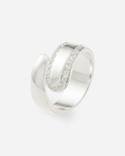Anillo cruzado plata