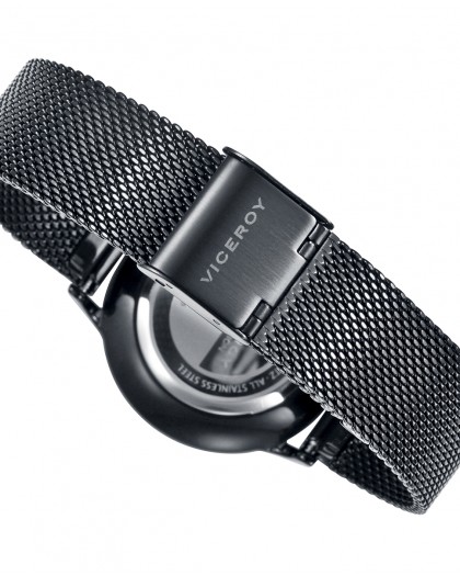 Reloj Viceroy de mujer Kiss de acero IP negro y malla milanesa 461096-57