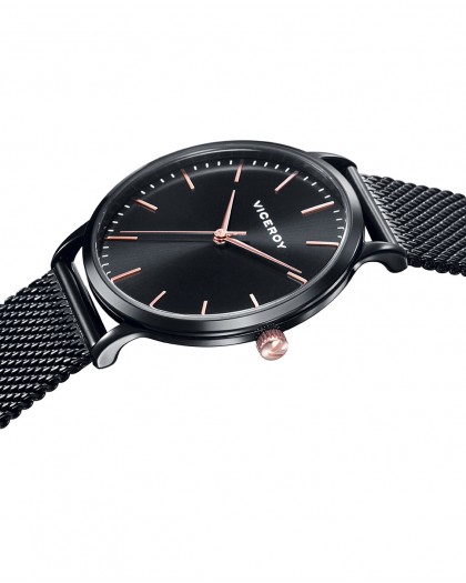 Reloj Viceroy de mujer Kiss de acero IP negro y malla milanesa 461096-57