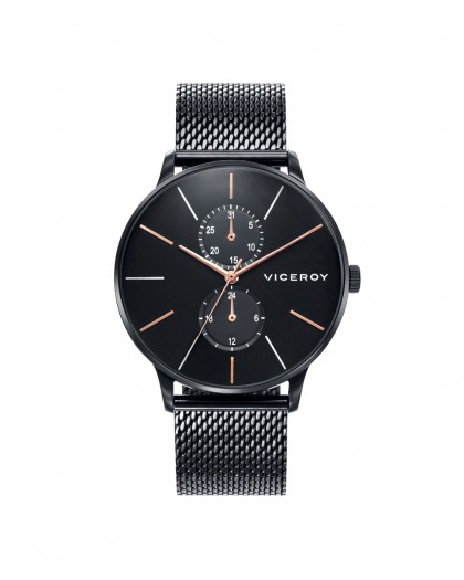 Reloj Viceroy de hombre Beat multifunción de acero con IP negra 46753-57