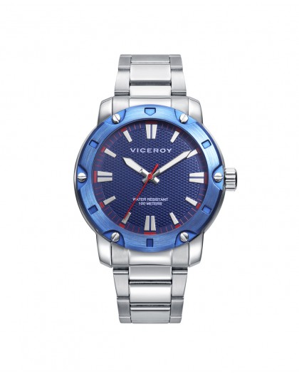 Reloj Viceroy de hombre Heat de acero con esfera azul 401273-37