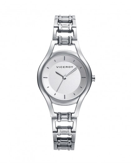 Reloj Viceroy de mujer Air tres agujas de acero y esfera blanca 401146-07