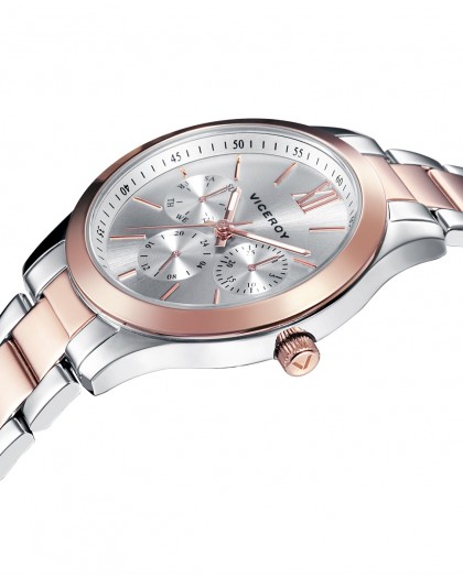 Reloj Viceroy de mujer Chic multifunción de acero con IP rosa 401070-03
