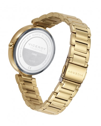Reloj Viceroy de mujer Chic con caja y brazalete de acero dorado 42428-23