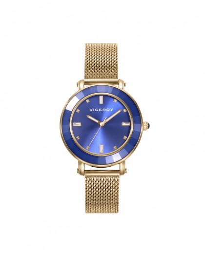 Reloj Viceroy de Mujer Chic caja y malla milanesa de acero en Ip dorado 41128-37