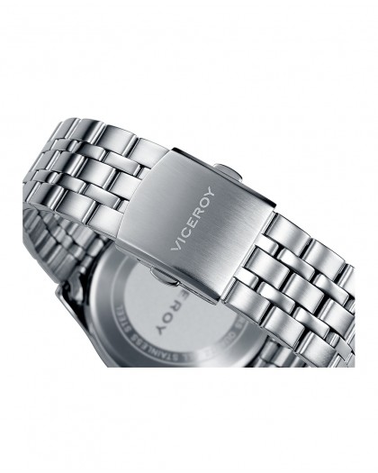 Reloj Viceroy de hombre de acero con esfera negra 40519-55