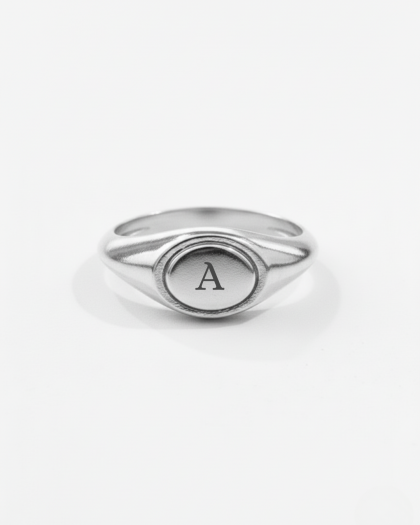 Sello de Mujer en Plata Personalizable con Inicial o Símbolo