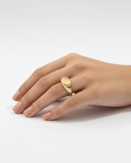 Sello de Mujer en Plata Personalizable con Inicial o Símbolo